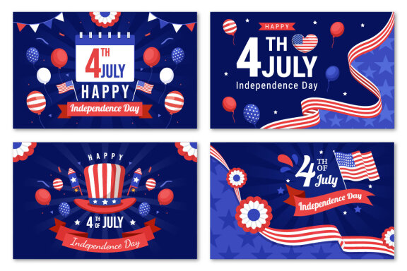 4th of July Independence Day USA Illustration
