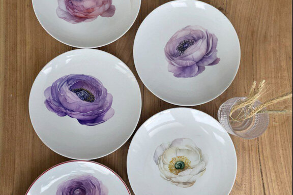Ranunculus clipart, Watercolor floral clipart