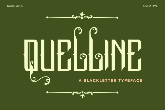 Quelline Blackletter Typeface Font