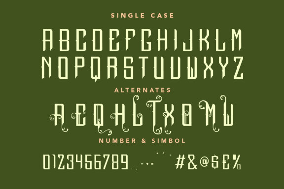 Quelline Blackletter Typeface Font