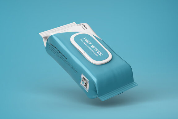 Wet Wipes Packaging Box Mockup