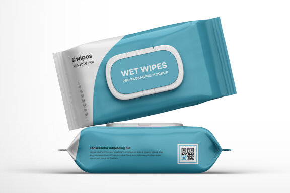 Wet Wipes Packaging Box Mockup