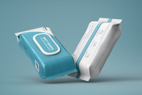 Wet Wipes Packaging Box Mockup