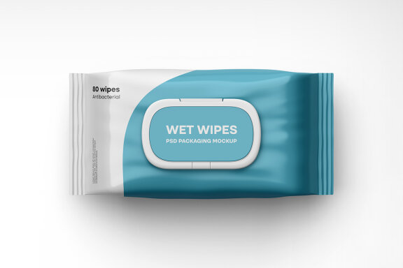 Wet Wipes Packaging Box Mockup
