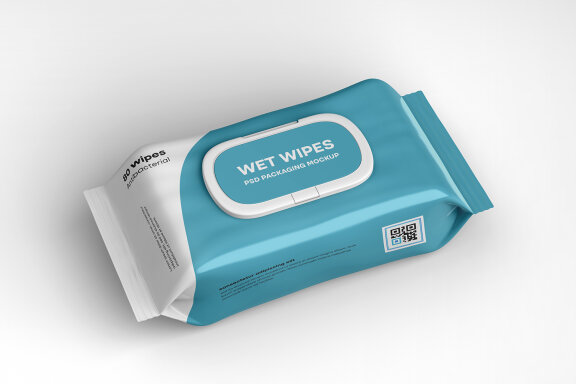 Wet Wipes Packaging Box Mockup