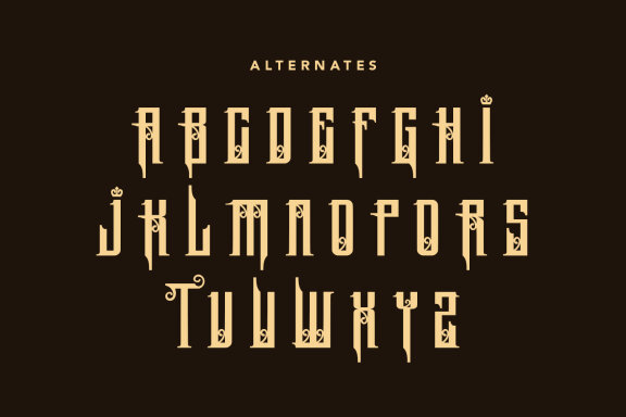 Vanisse Blackletter Typeface Font