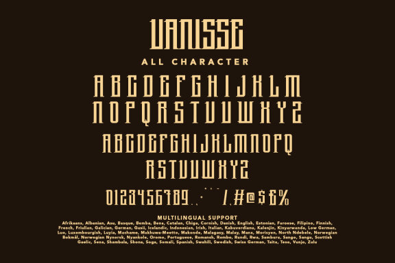Vanisse Blackletter Typeface Font