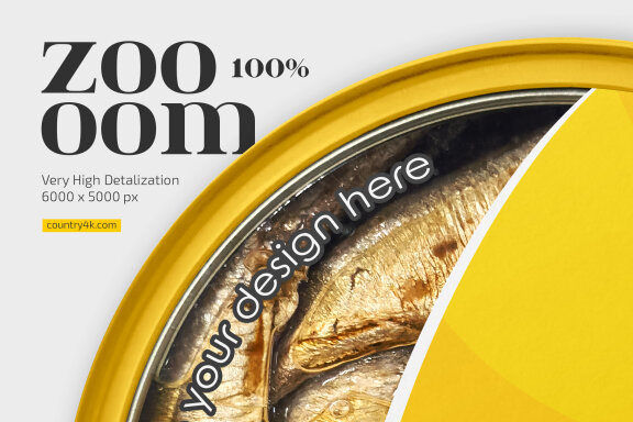 Canned Smoked Sprats in Oil Mockup Set