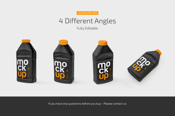 Motor Oil Bottle Mockup Set