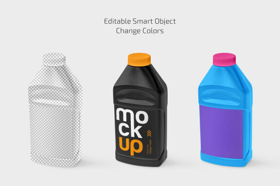 Motor Oil Bottle Mockup Set