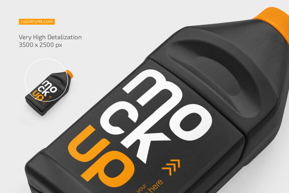 Motor Oil Bottle Mockup Set