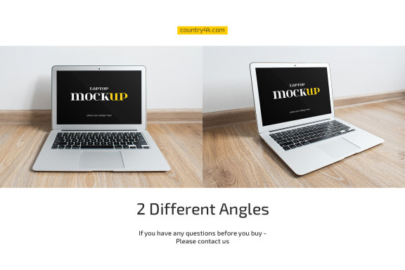 MacBook Air Silver Mockup Set