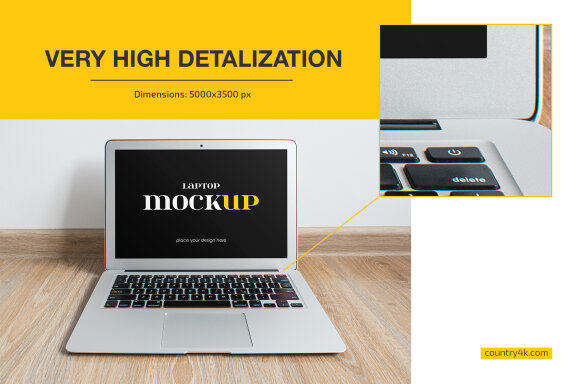 MacBook Air Silver Mockup Set