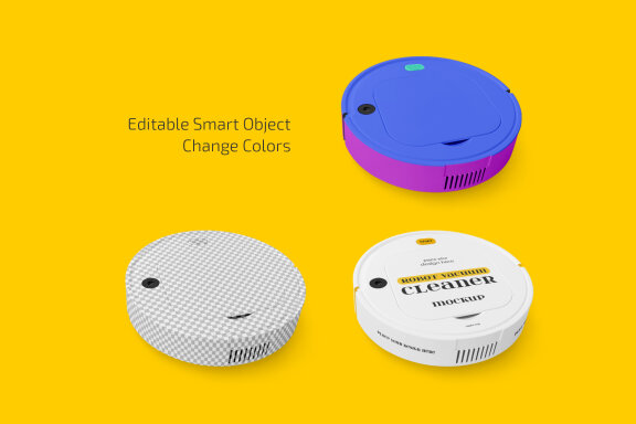 Robot Vacuum Cleaner Mockup Set