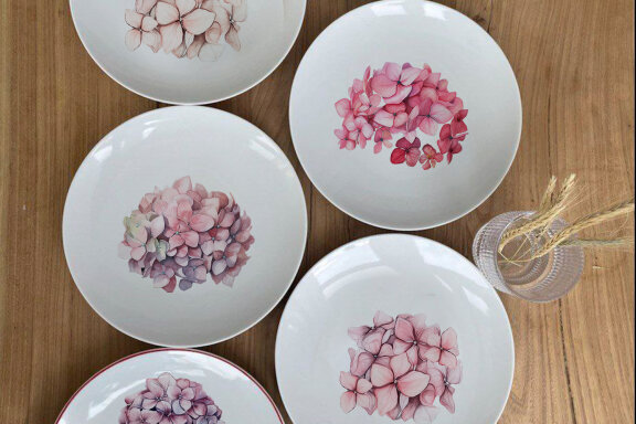 Hydrangea clipart, Watercolor floral clipart