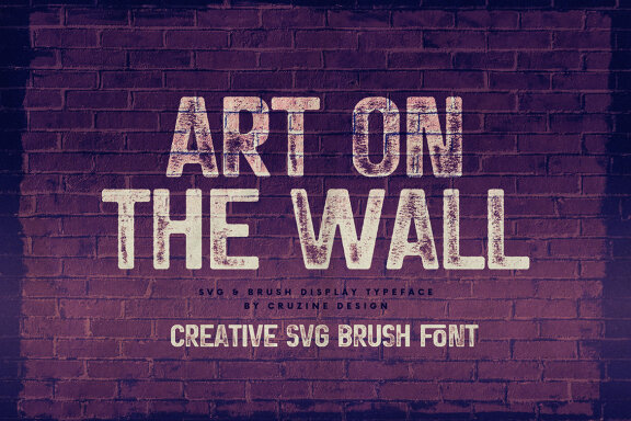Art on the Wall Svg Stamp Font