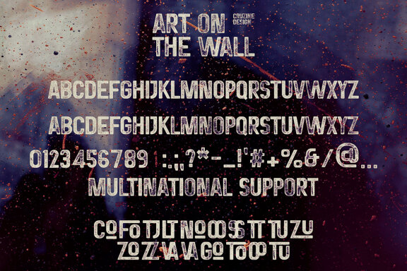 Art on the Wall Svg Stamp Font