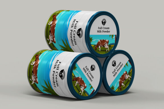 Realistic Metal Food Container Jar or Tin Can PSD Mockup Template for showcasing your Product