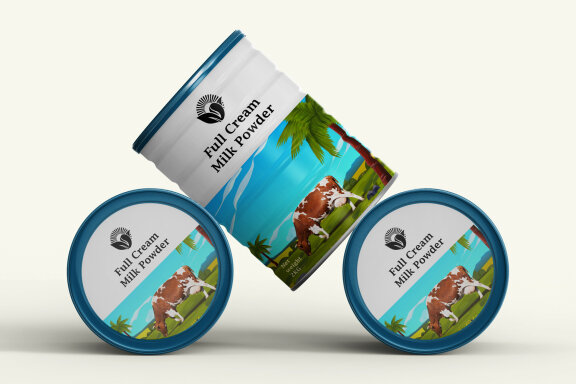 Realistic Metal Food Container Jar or Tin Can PSD Mockup Template for showcasing your Product
