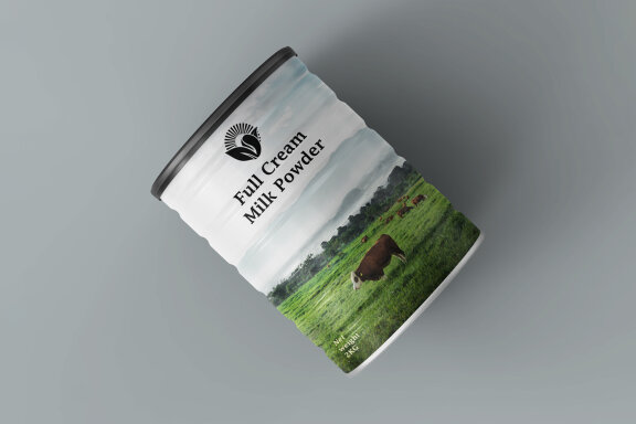 Realistic Metal Food Container Jar or Tin Can PSD Mockup Template for showcasing your Product