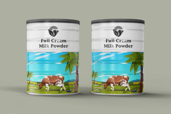Realistic Metal Food Container Jar or Tin Can PSD Mockup Template for showcasing your Product