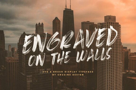 Engraved on the Walls Svg Brush Font