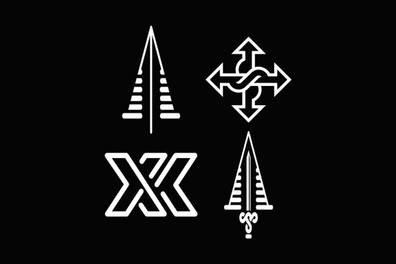 A bayonet KX arrow - Free Logo Shapes