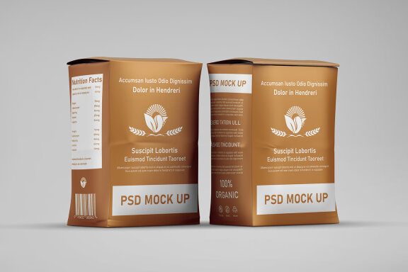 Flour Bag Packaging Mockup