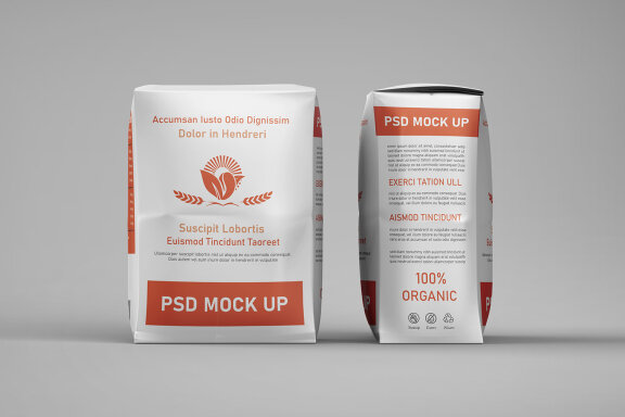 Flour Bag Packaging Mockup