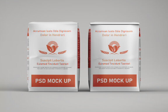 Flour Bag Packaging Mockup