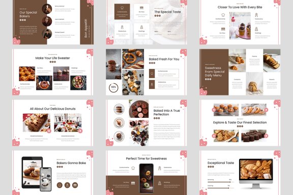 Oatkies - Bakery & Cake Shop Google Slides Template