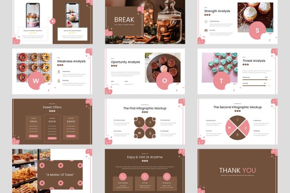 Oatkies - Bakery & Cake Shop Google Slides Template
