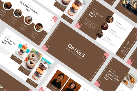 Oatkies - Bakery & Cake Shop PowerPoint Template