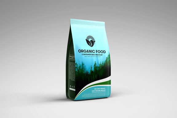 Organic Food Container Packaging Bag Mockup 
