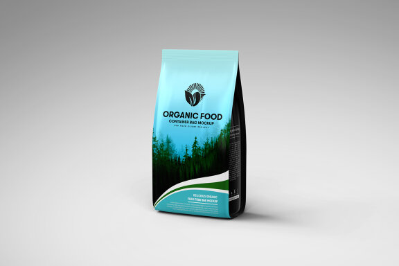 Organic Food Container Packaging Bag Mockup 