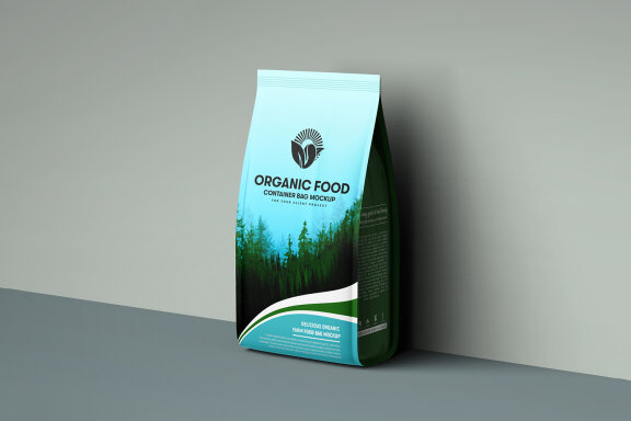 Organic Food Container Packaging Bag Mockup 