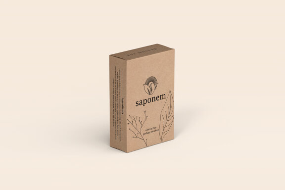 Vertical Paper Soap Box Packaging Mockup