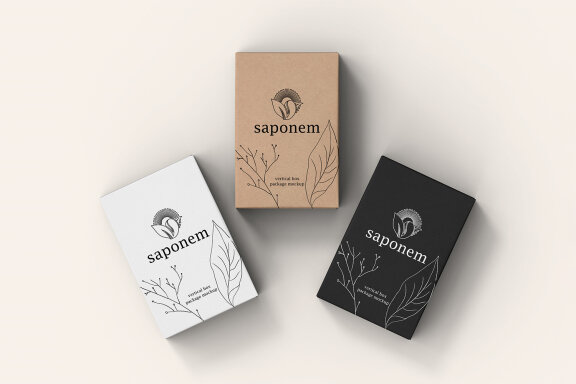Vertical Paper Soap Box Packaging Mockup