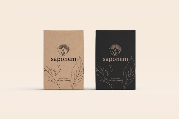 Vertical Paper Soap Box Packaging Mockup