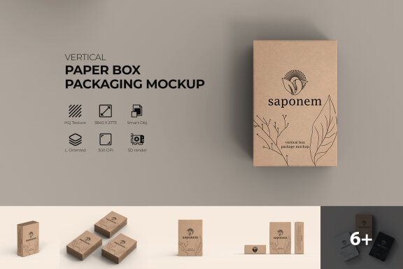 Free Packaging Box and Soap Mockup, ZippyPixels