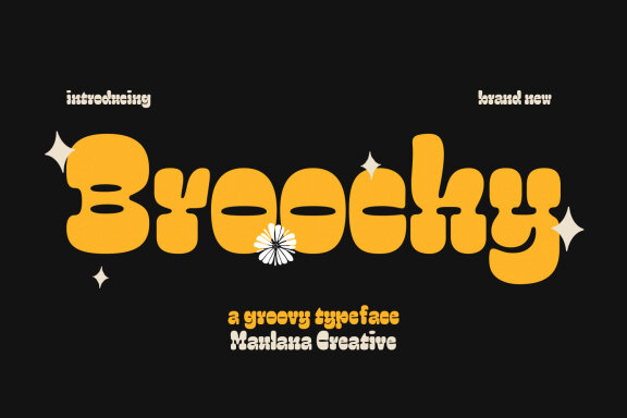 Broochy Groovy Typeface Display Font