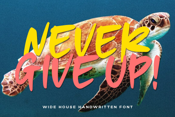 Wide House- Handwitten Font