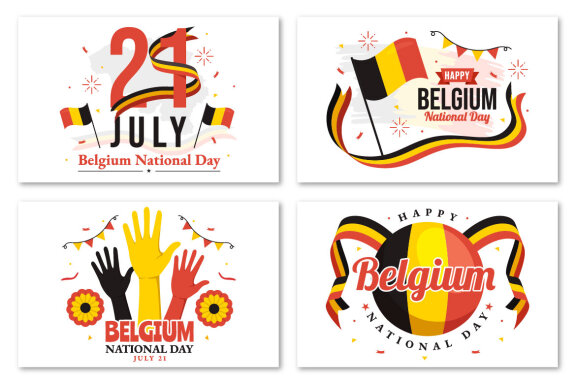 18 Happy Belgium Independence Day Illustration