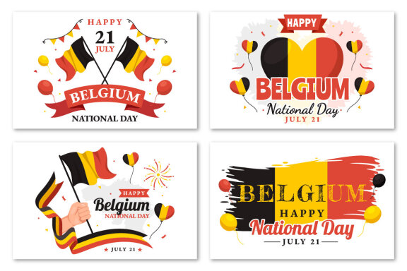 18 Happy Belgium Independence Day Illustration
