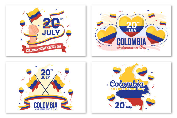 16 Colombia Independence Day Illustration