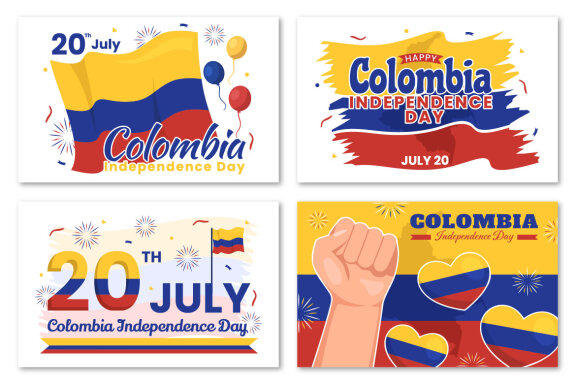 16 Colombia Independence Day Illustration