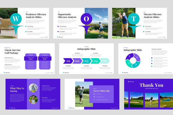 Olievura Golf Club & Sport Google Slides Template