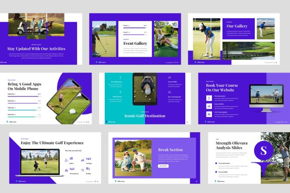 Olievura Golf Club & Sport Google Slides Template