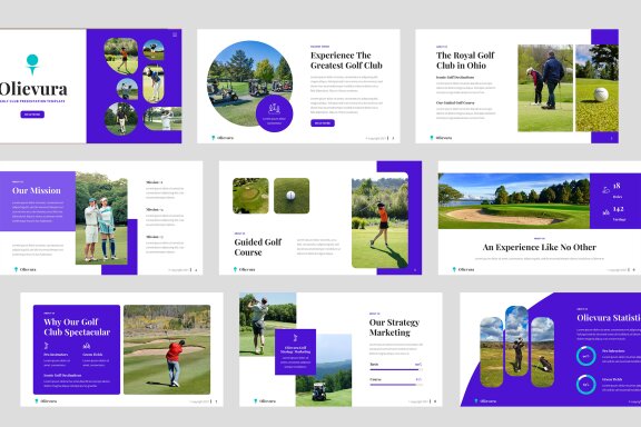 Olievura Golf Club & Sport Google Slides Template