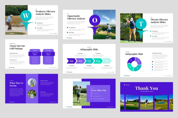 Olievura Golf Club & Sport PowerPoint Template